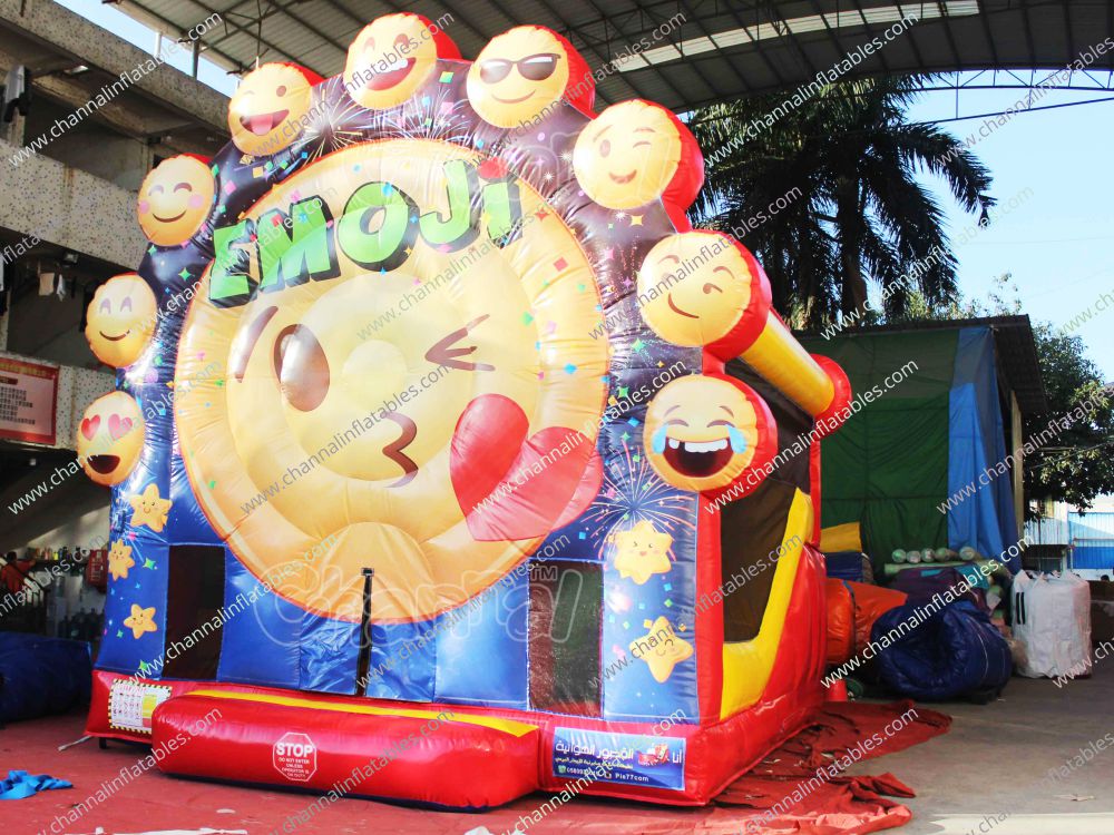 Emoji Bounce House Combo Channal Inflatables