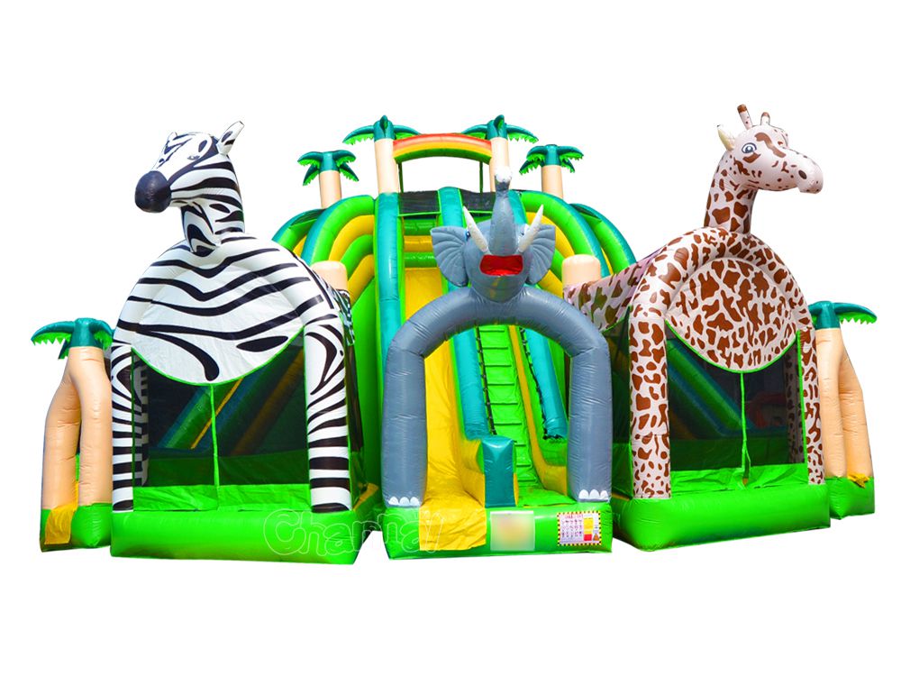 Inflatable African Animals Slide Playground Channal Inflatables