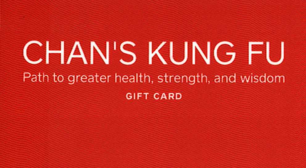 Chan's Kung Fu School gift card