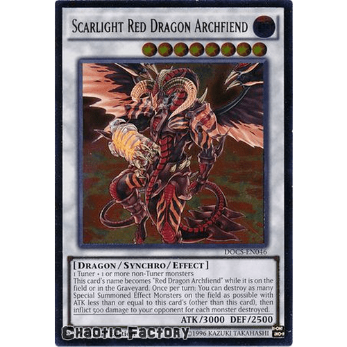 Ultimate Rare Scarlight Red Dragon Archfiend DOCSEN046 1st Edition NM