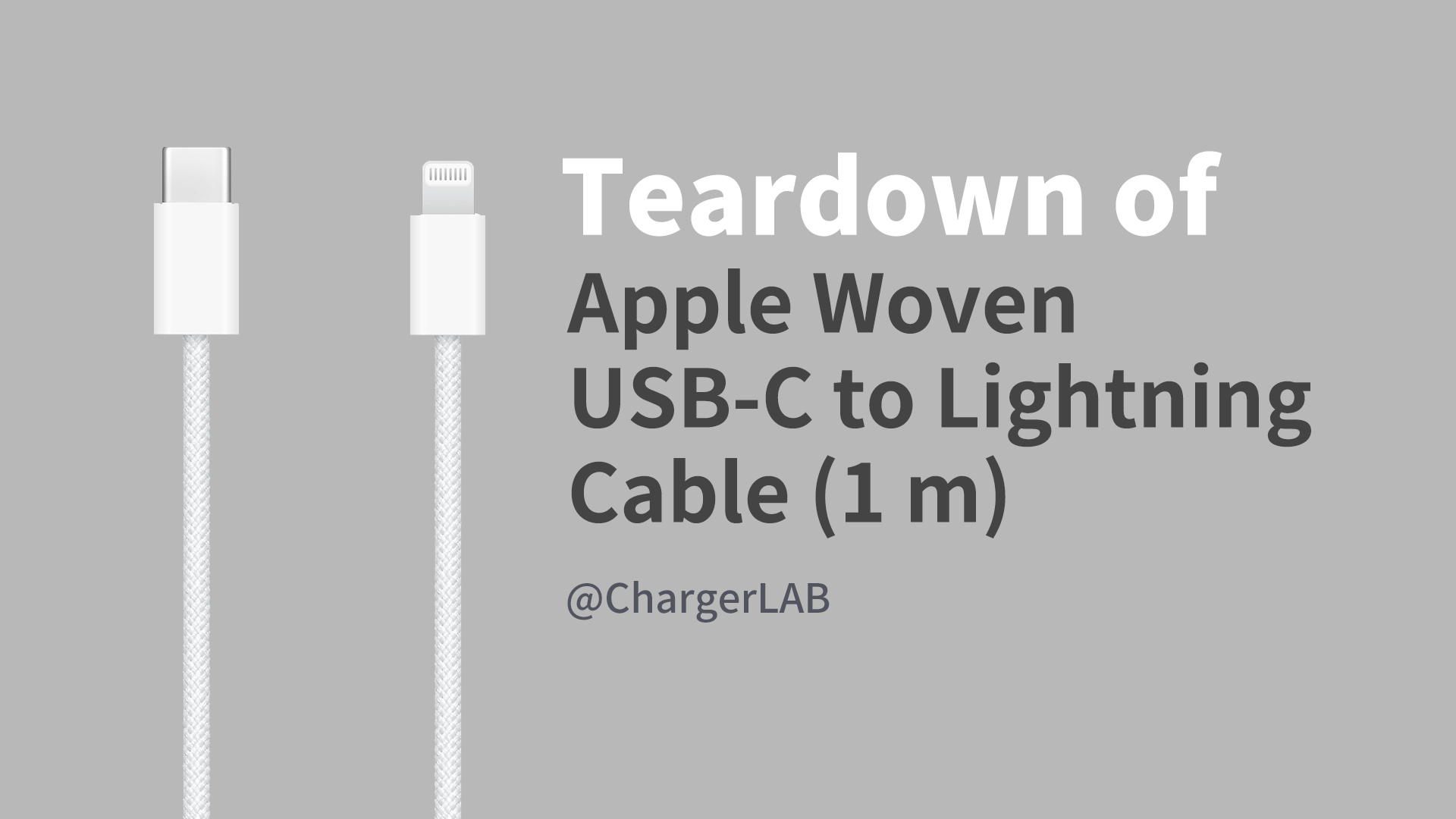Standard iMac Cable Teardown of Apple Woven USBC to Lightning Cable