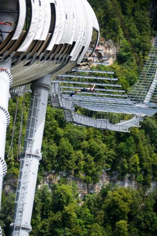 World's Longest Suspension Bridge and Bungee Jump Heaven Opens in Sochi