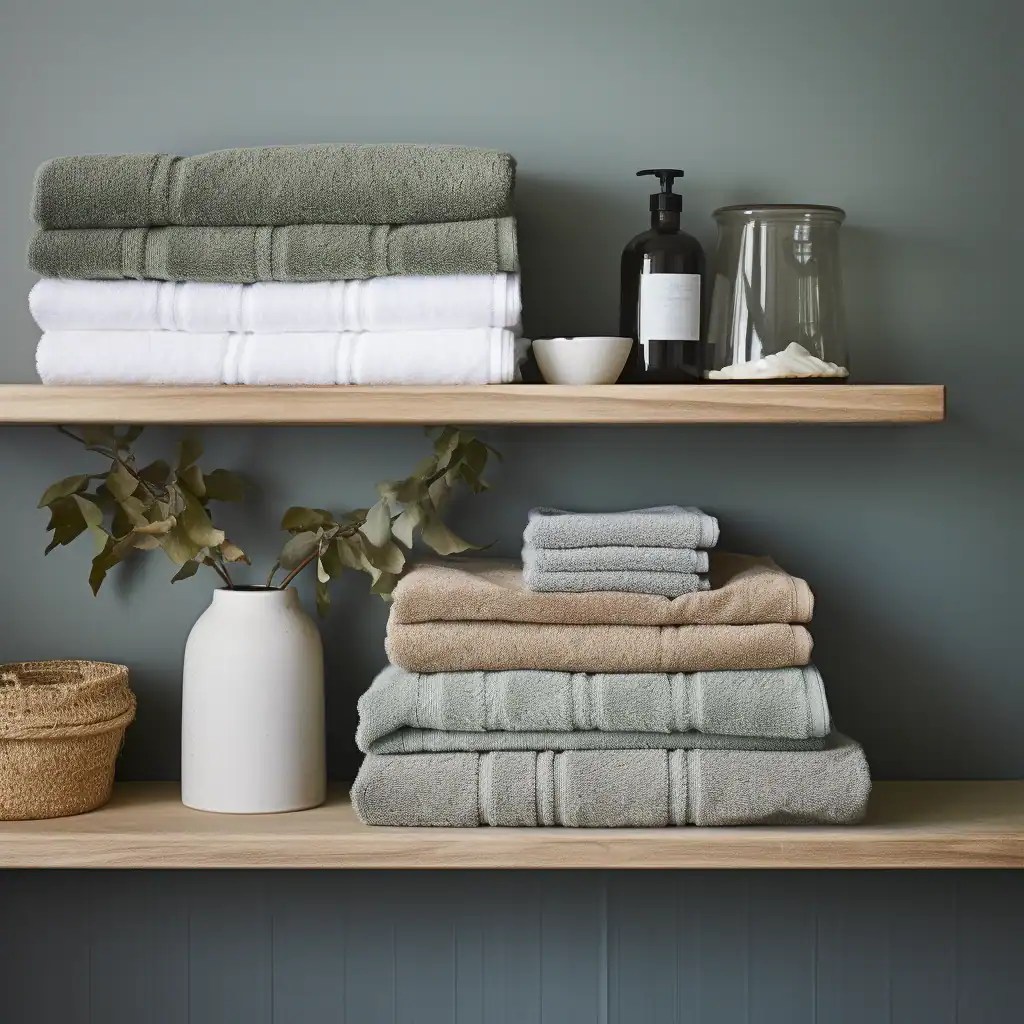 How to organize towels in a bathroom