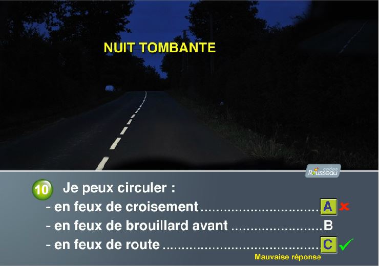 Examen du code de la route mais qui invente les questions