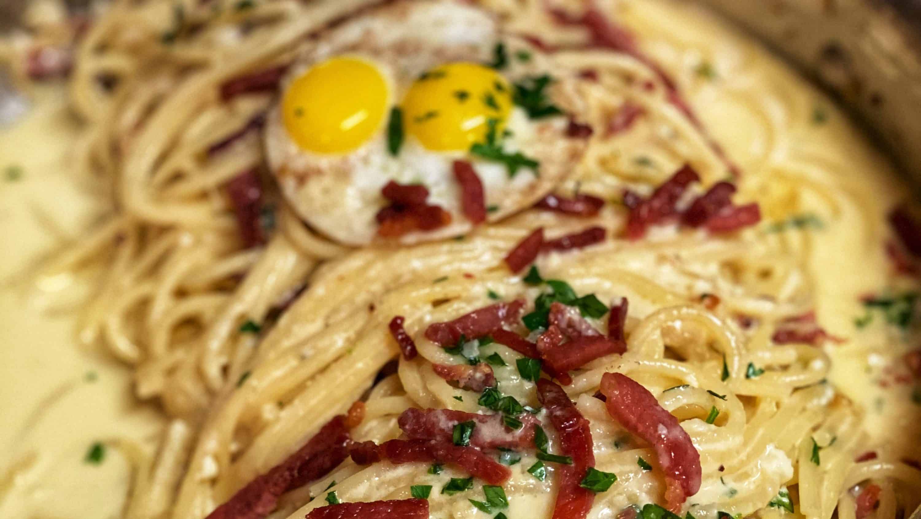PASTA CARBONARA WITH COUNTRY HAM EASY RECIPE