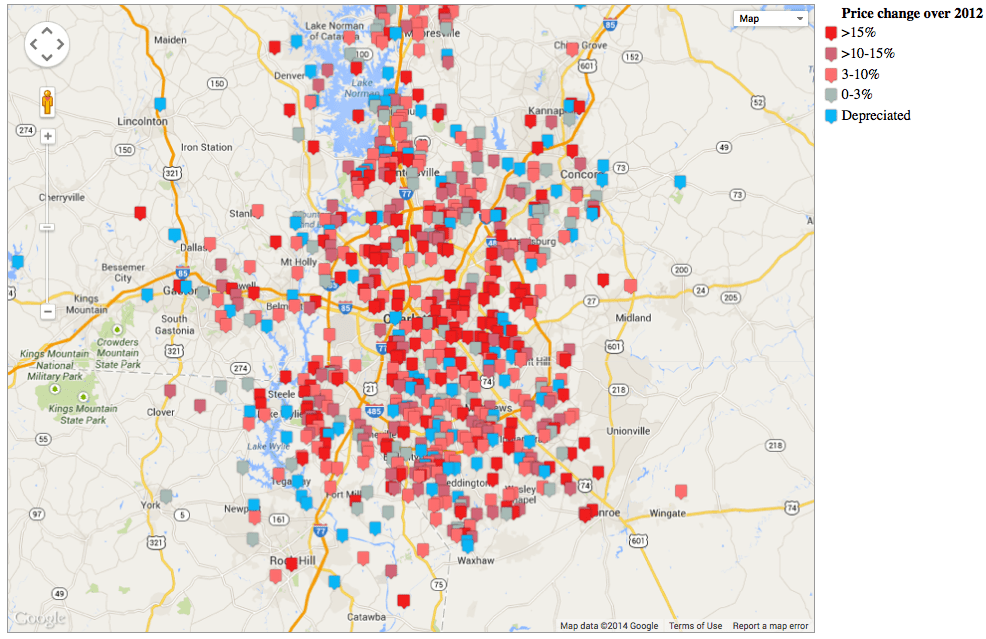 Charlotte NC Neighborhood Appreciation