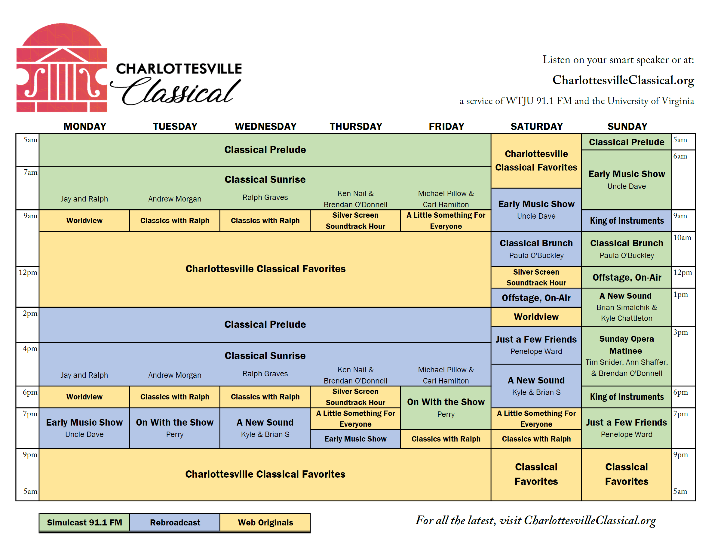 Schedule — Charlottesville Classical