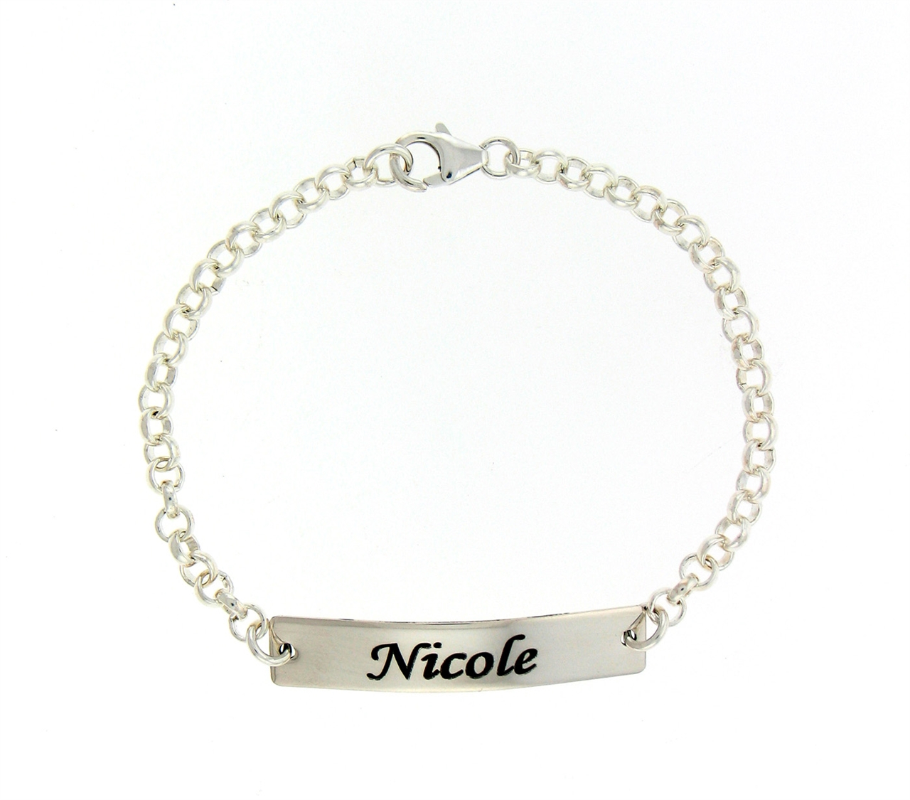 Sterling Silver Engravable Bracelet Charm Factory Sterling Silver