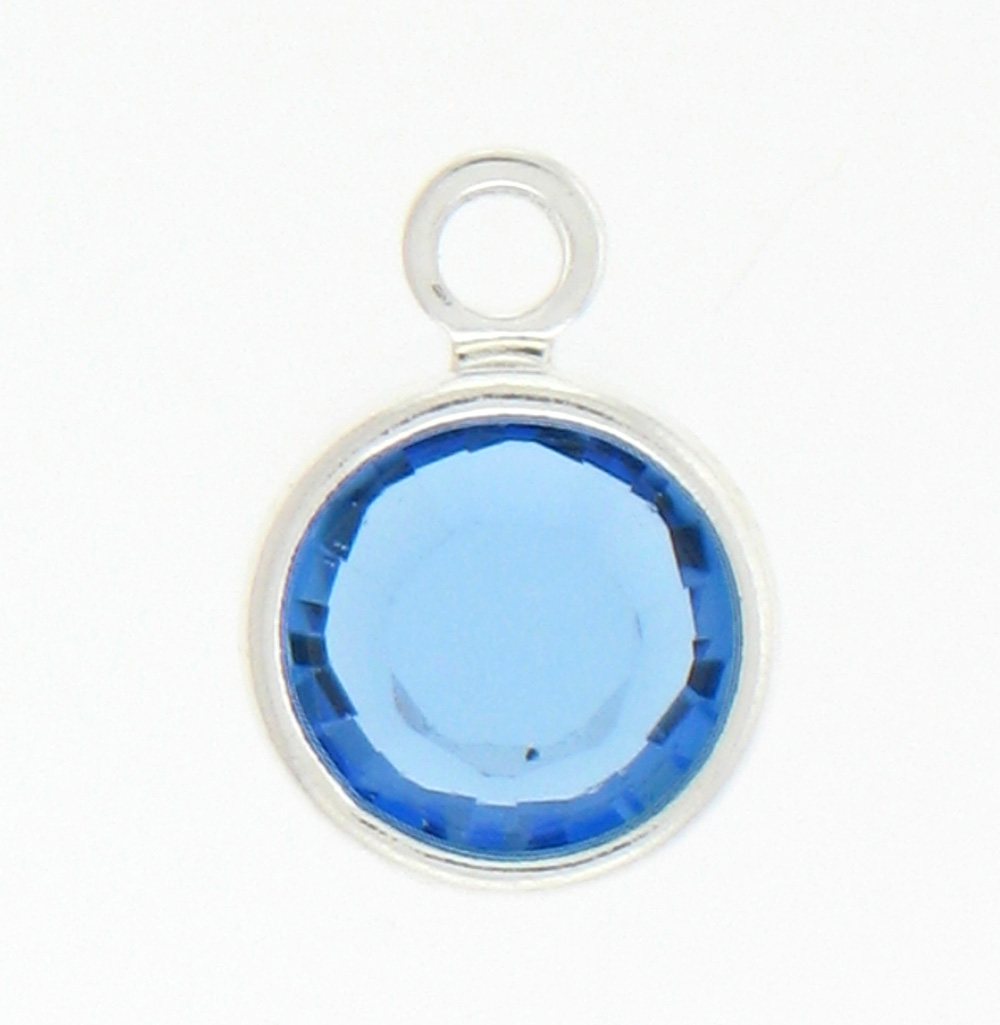 September Channel Birthstone Charm Sterling Silver Charms, Charm Bracelets & Beads at Charm