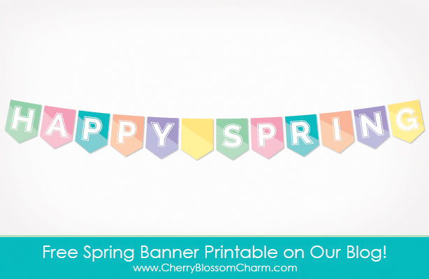 Happy Spring: Free Printable Banner – Charming Printables