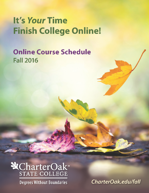 Official Catalog and Course Brochure Charter Oak State College