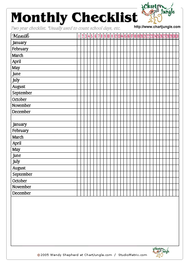 Health Symptoms Checklist Printable