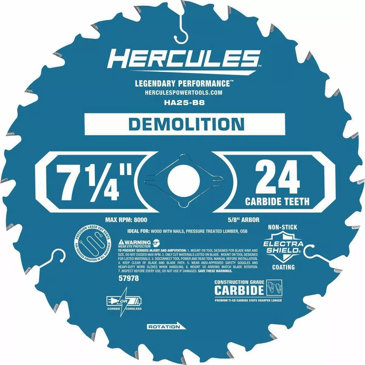 Express Shipping Vincategory_namee Style HERCULES 7-1/4 in., 24T