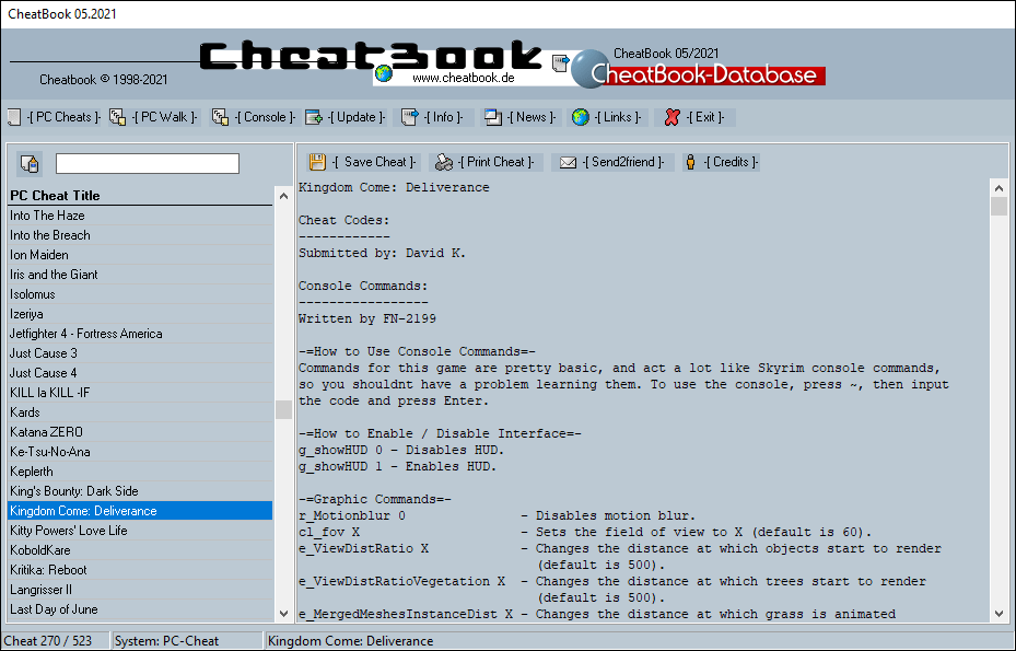 Cheatbook Issue 05/2021 May 2021 Cheats, Hints and Tips