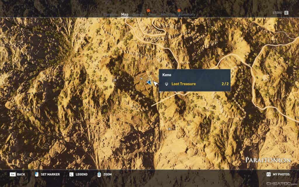 Assassin's Creed Origins Guide & Walkthrough Keno (Location)