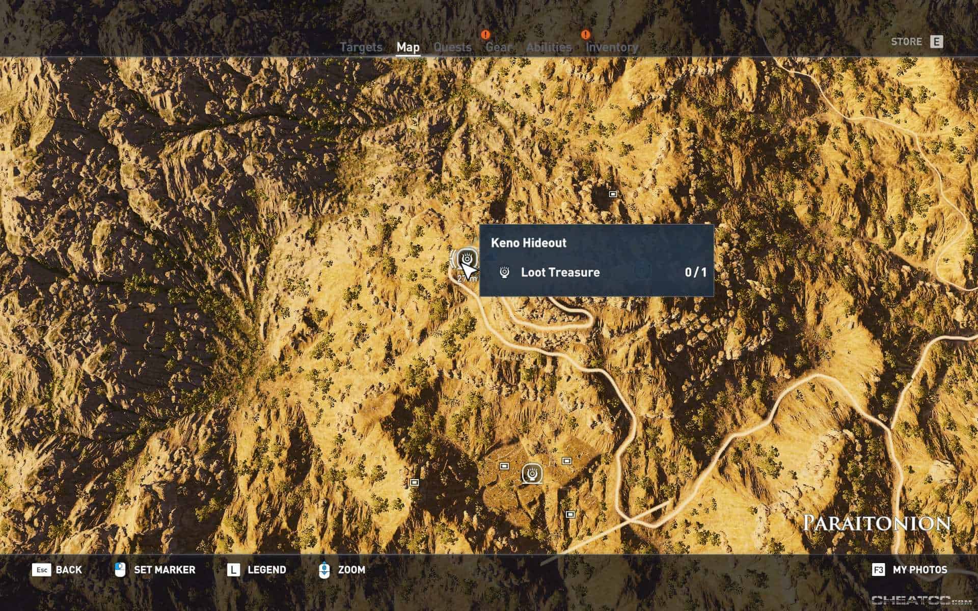 Assassin's Creed Origins Guide & Walkthrough Keno Hideout (Location)
