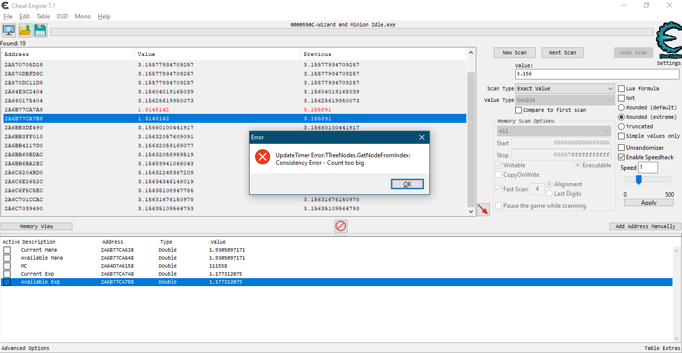 Cheat Engine :: View topic - UpdateTimer Error
