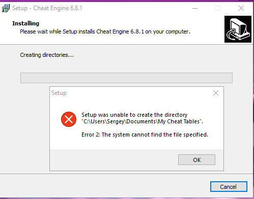 Cheat Engine :: View topic - Solved! Error 2: The system cannot find