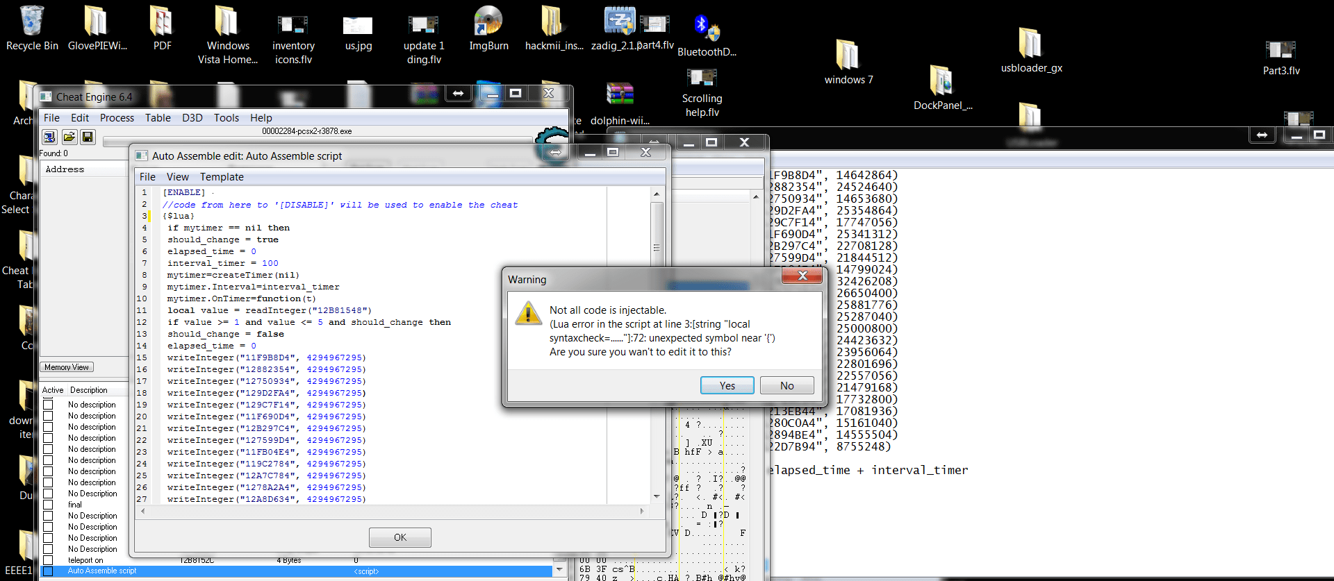 Cheat Engine View topic unsure how to write this script to do what