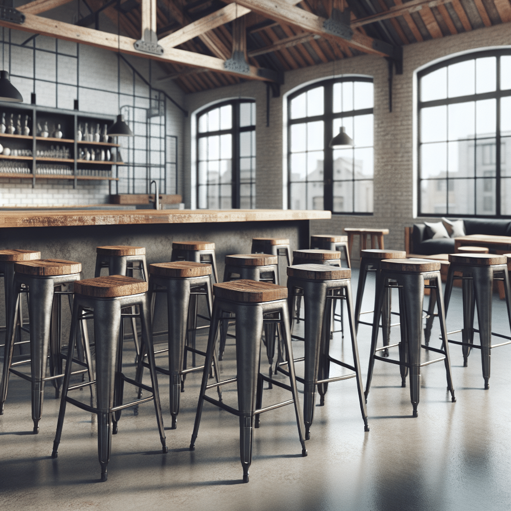 Industrial Style Bar Stools for Loft Apartments