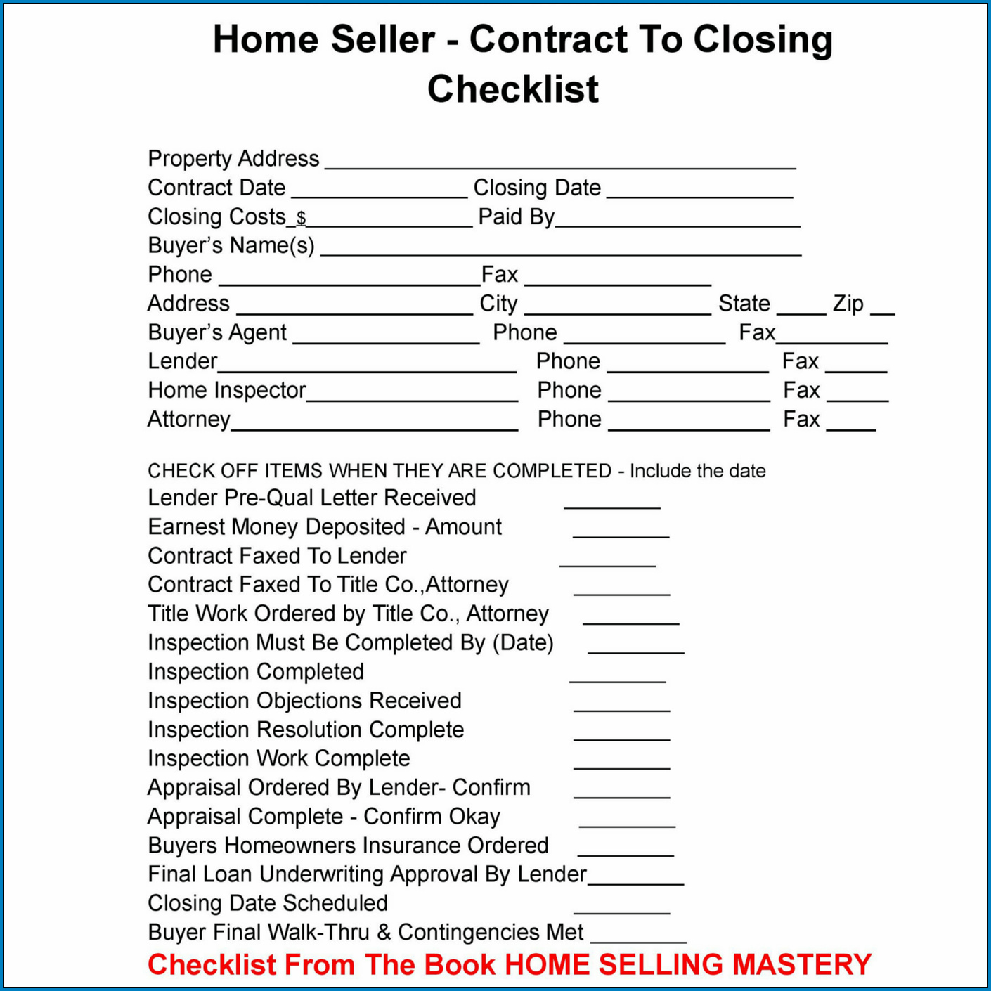 real estate closing checklist for attorneys ny