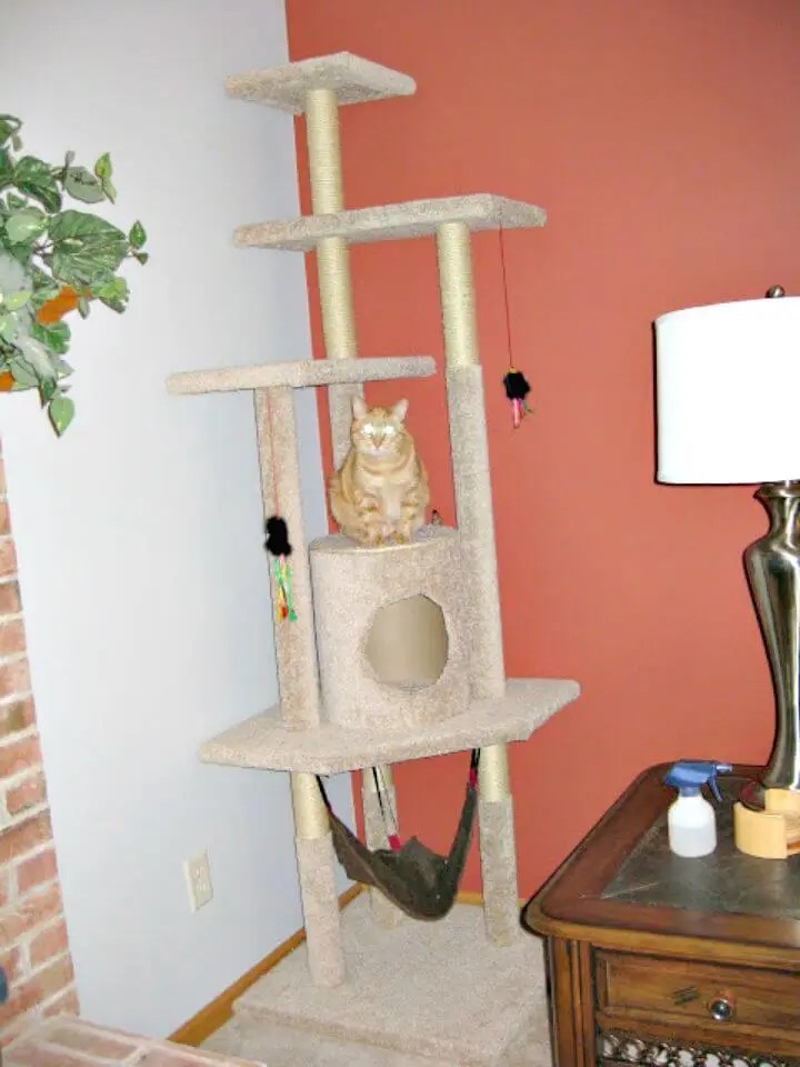 20 Fun and Free Homemade DIY Cat Tree Plans