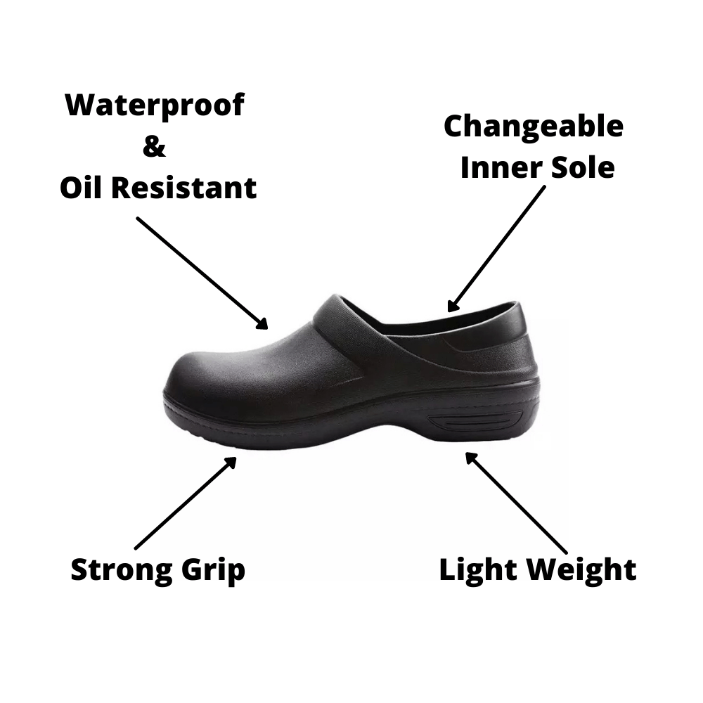 Black Chef Shoes Comfortable Kitchen Shoes at Chef Uniforms