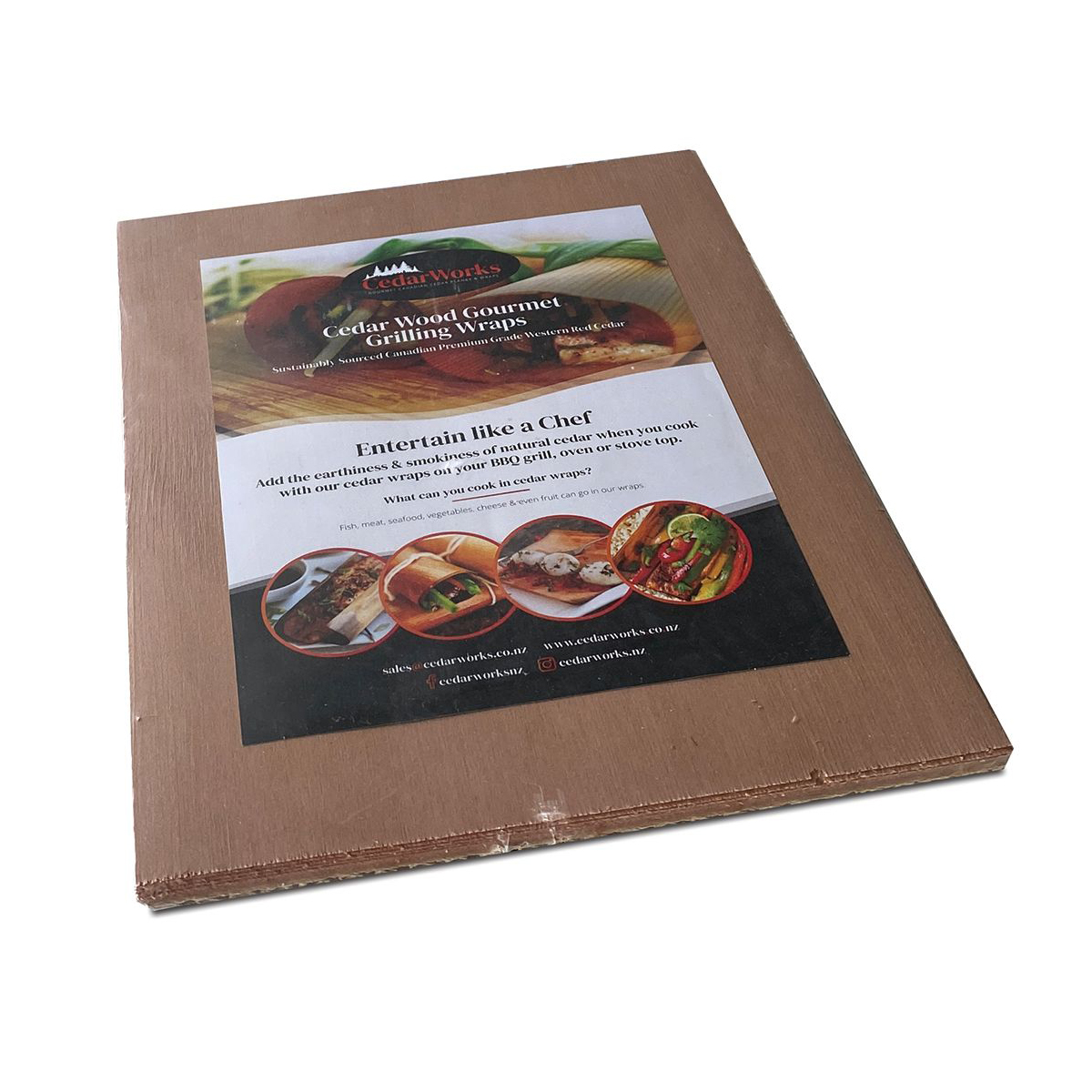 CedarWorks Gourmet Cedar Grilling Wraps 25x19cm Pack of 10 Chef's