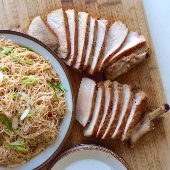 ALLSPICE PORK CHOPS & EASY SAMBAL VERMICELLI ® Chef's Pencil