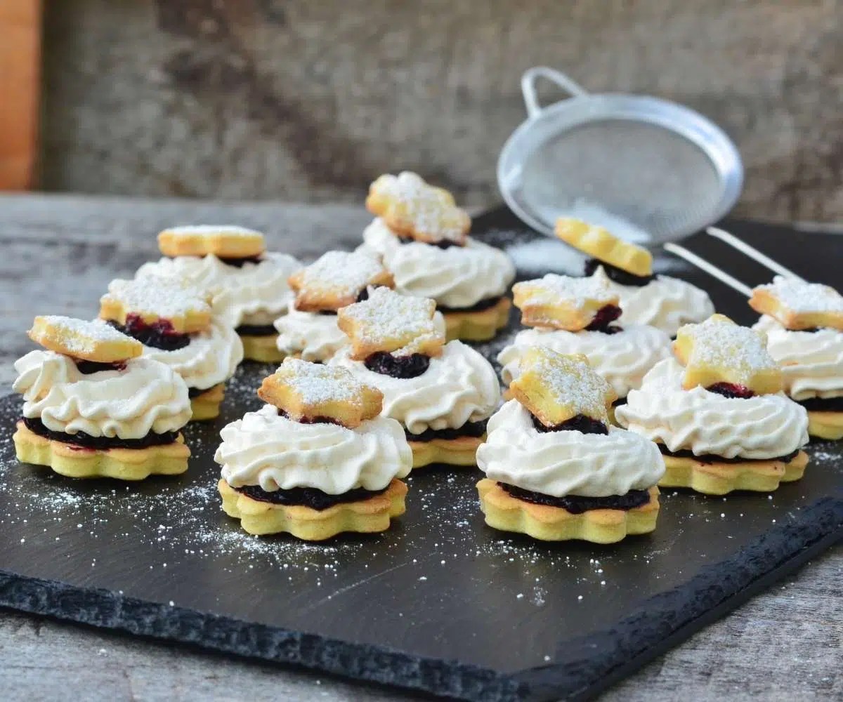Jam Cookies with Meringue Chef's Pencil