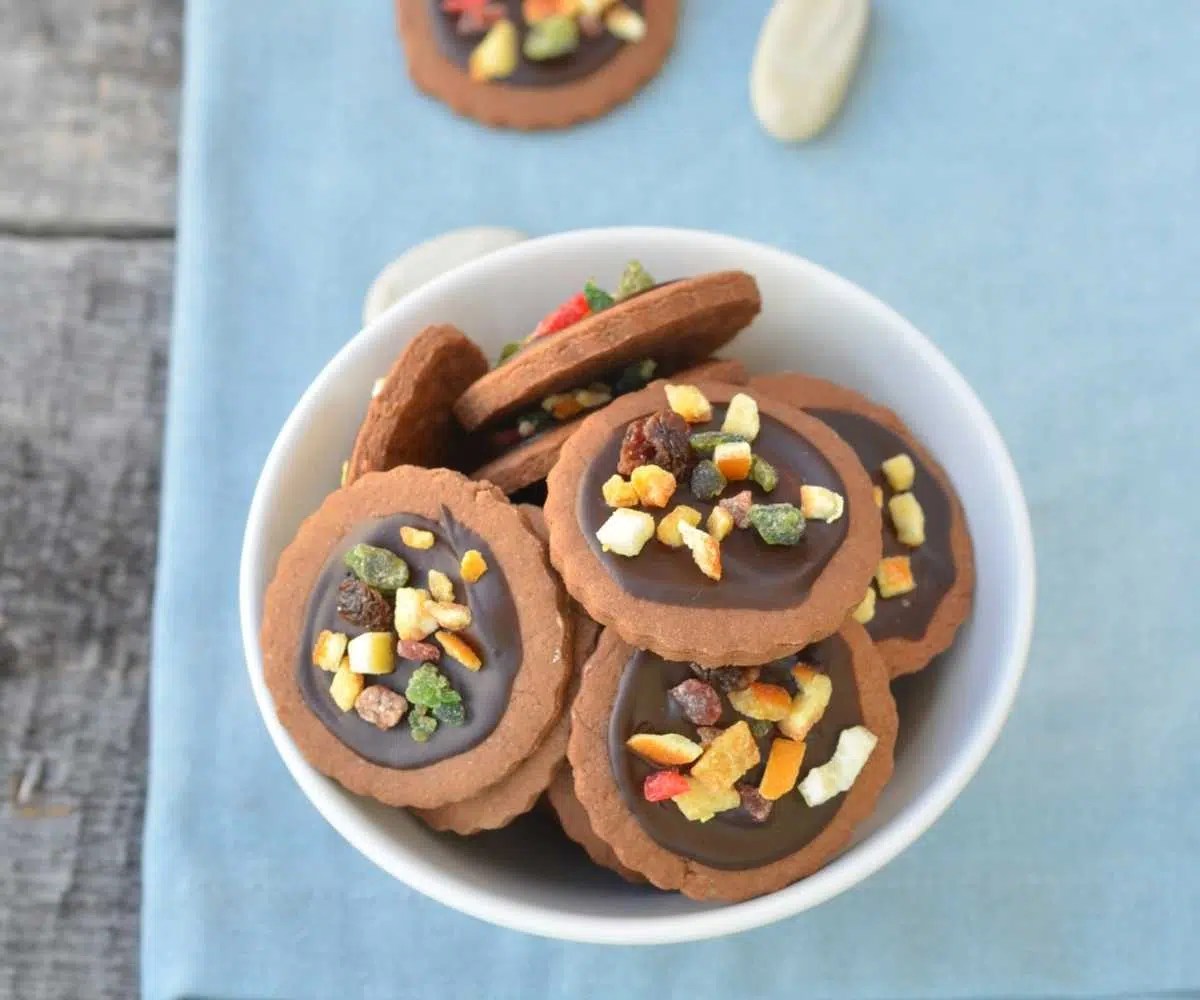 Chocolate Chip Cookies with Candied Fruit Chef's Pencil