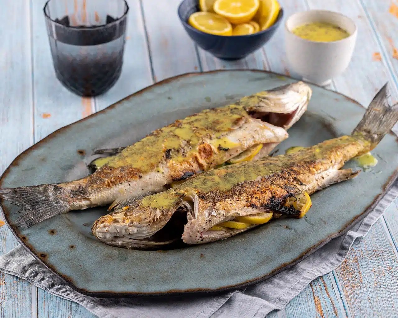 Grilled Sea Bass (Greek Style) Chef's Pencil