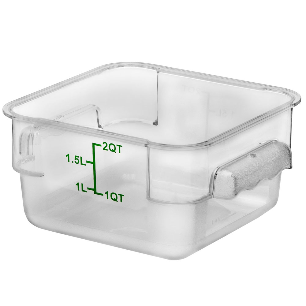 2 qt. Clear Plastic Food Storage Container Chefs Supreme
