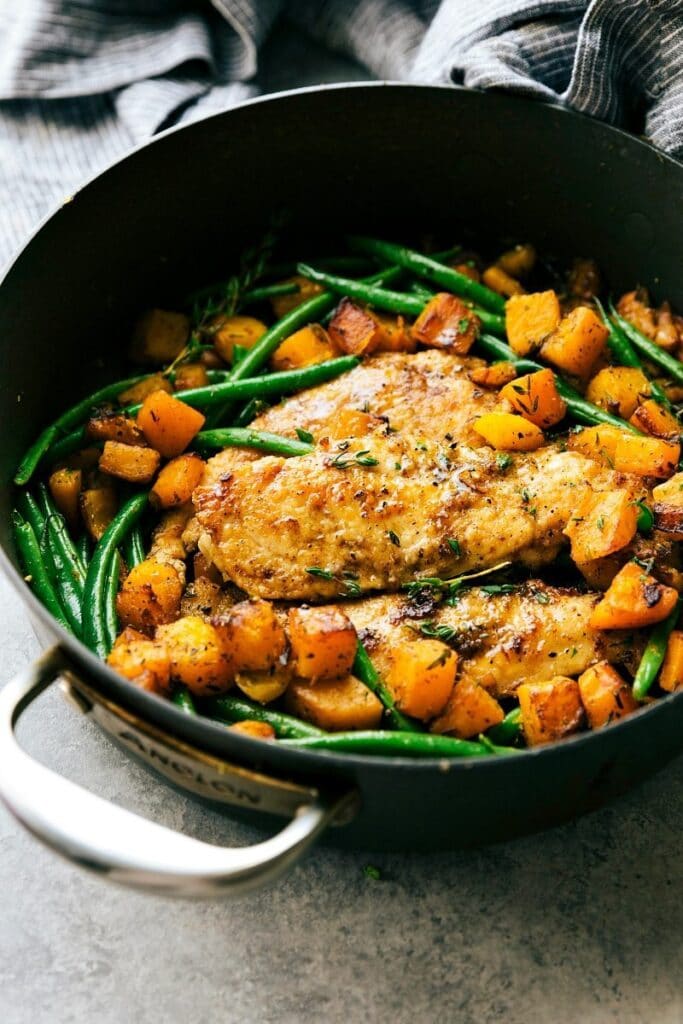 Skillet Chicken and Butternut Squash Chelsea's Messy Apron