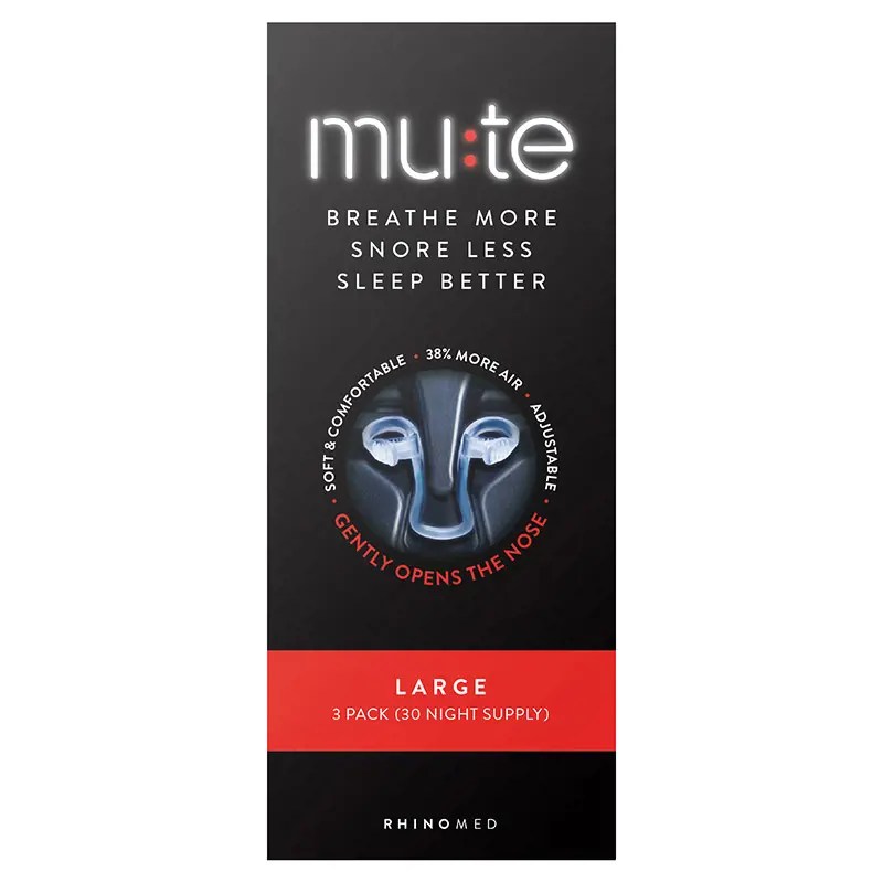 Mute Snoring Relief Large 3 in a Pack (30 Night Supply)