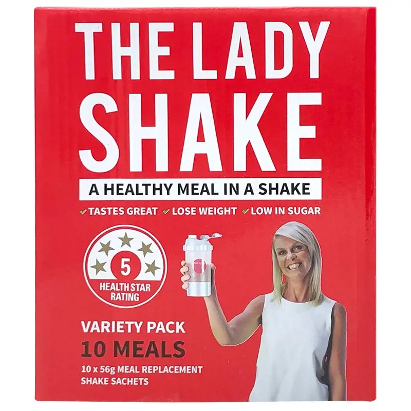 The Lady Shake Variety 10 x 56g Sachets Pack