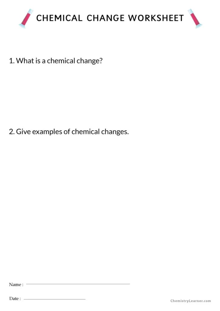 Free Printable Physical and Chemical Properties and Changes Worksheets Free Printable Physical and Chemical Properties and Changes Worksheets