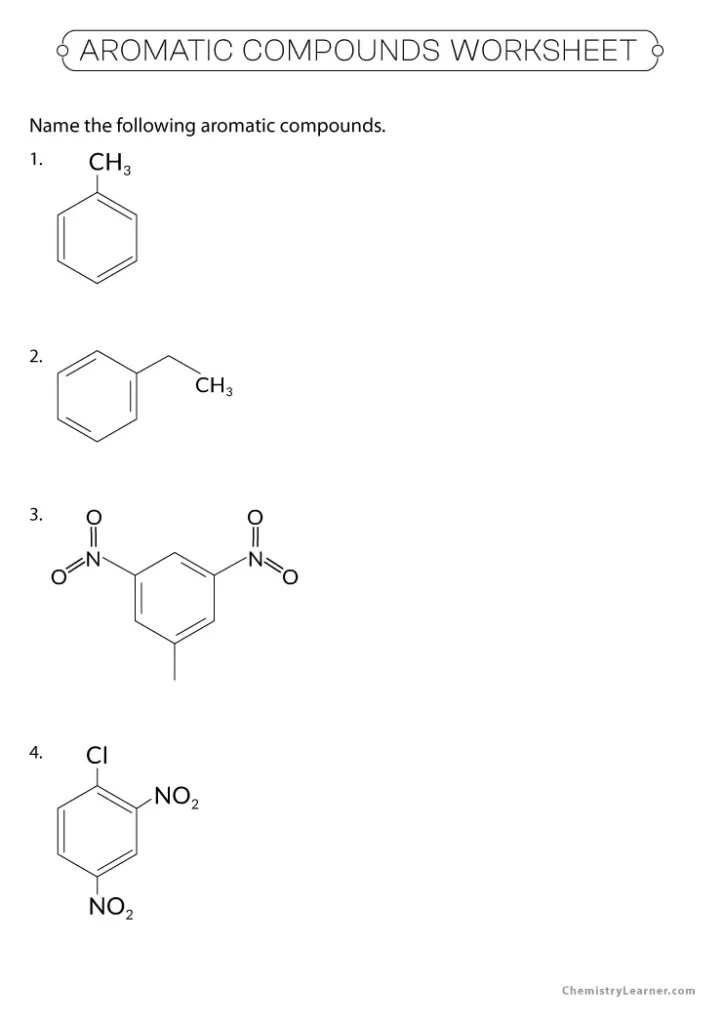 Free Printable Organic Compounds Worksheets