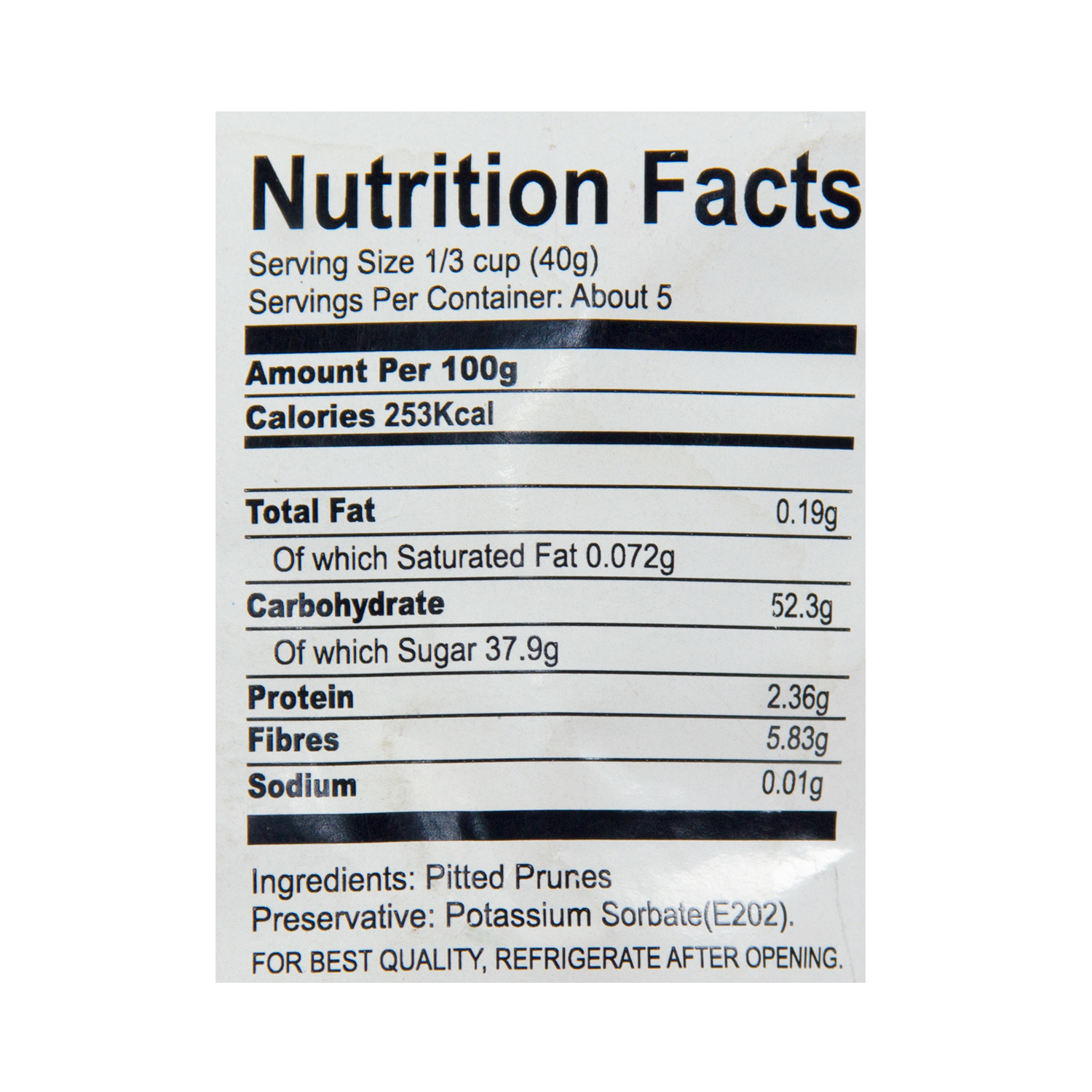 Chenab Pitted Prunes,200g Chenab Gourmet