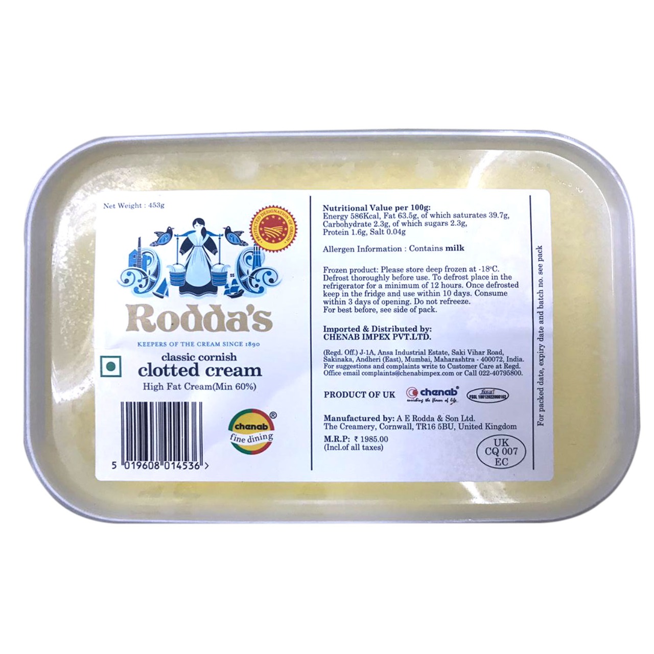 Roddas Cornish Clotted Cream Chenab Impex Pvt. Ltd.