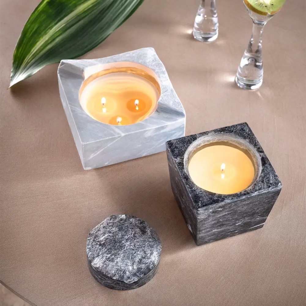 Luxury Elegance Elevating Hotel Decor with Slate Candle Holders Chenkang Slate