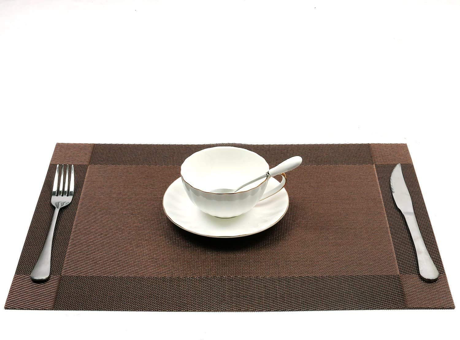 Pvc Placemats HeatResistant Placemat For Dining Table Woven Vinyl