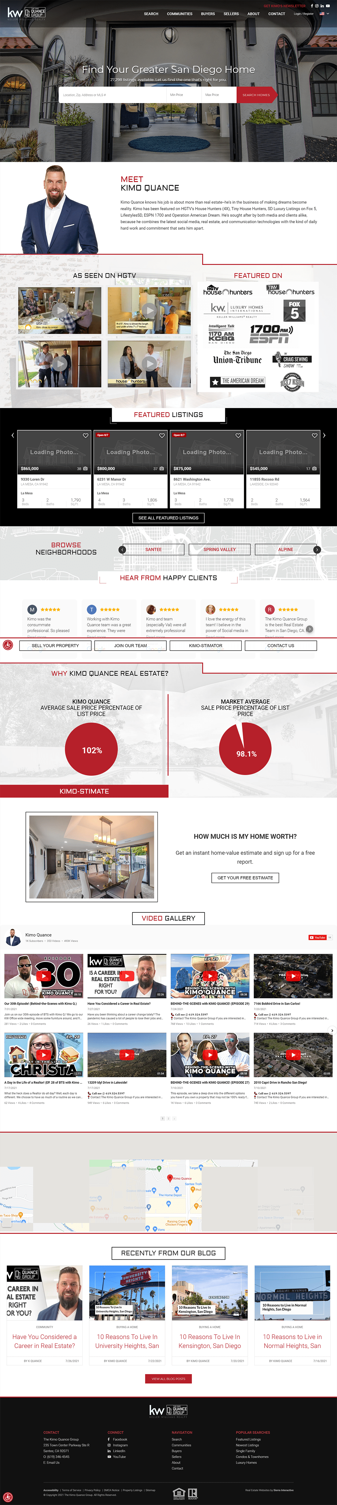 The Kimo Quance Group Real Estate sites, Sierra Interactive