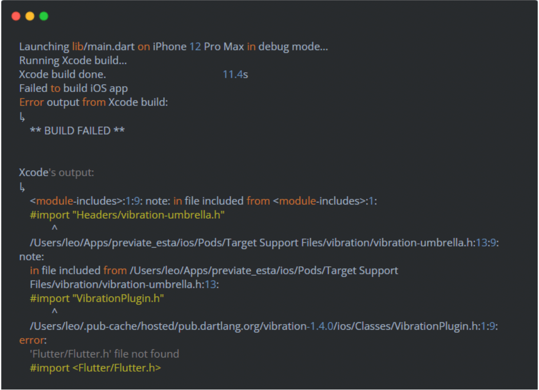 4 Solutions to fix the Flutter/Flutter.h file not found error Chethan
