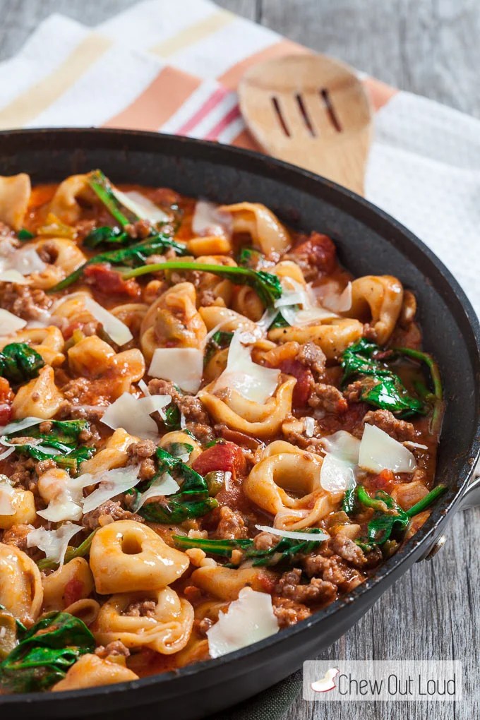 20Minute Skillet Tuscan Tortellini Chew Out Loud
