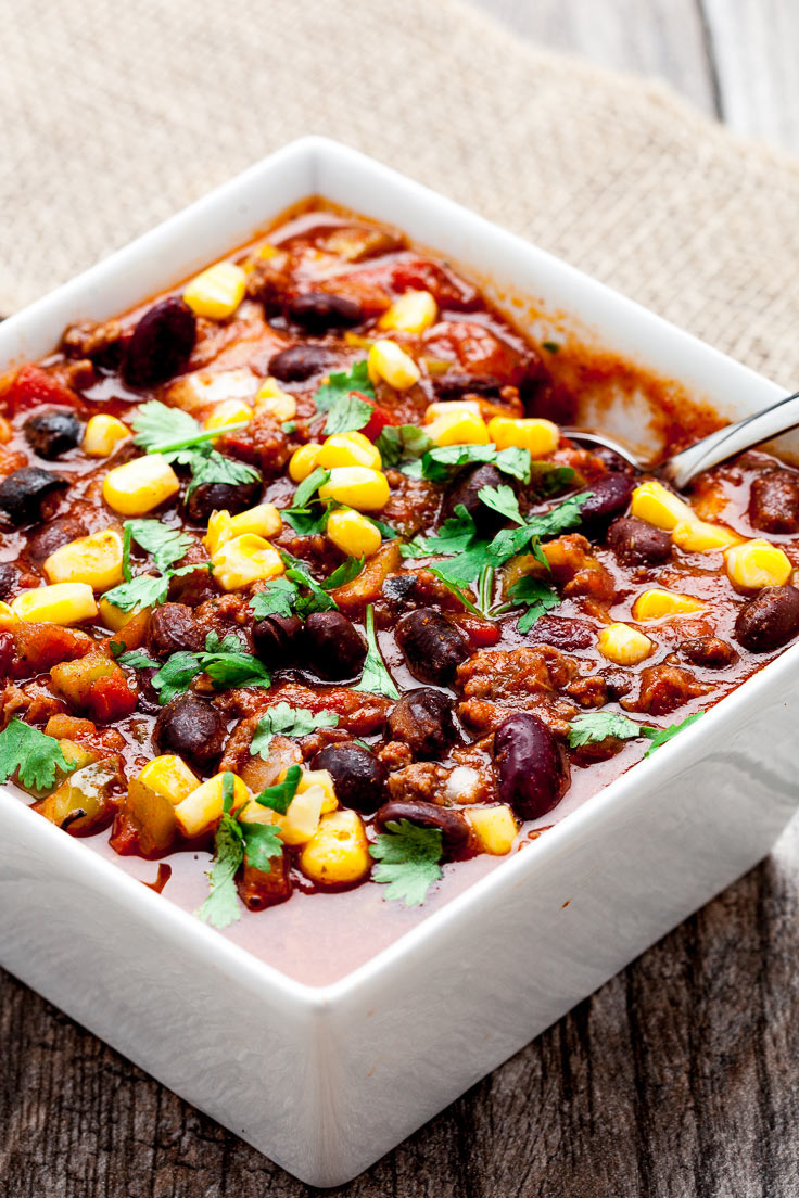 Slow Cooker Chili with Black Beans and Corn Chew Out Loud