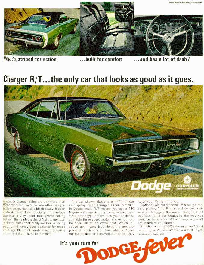 Annonce Publicitaire De Dodge Charger
