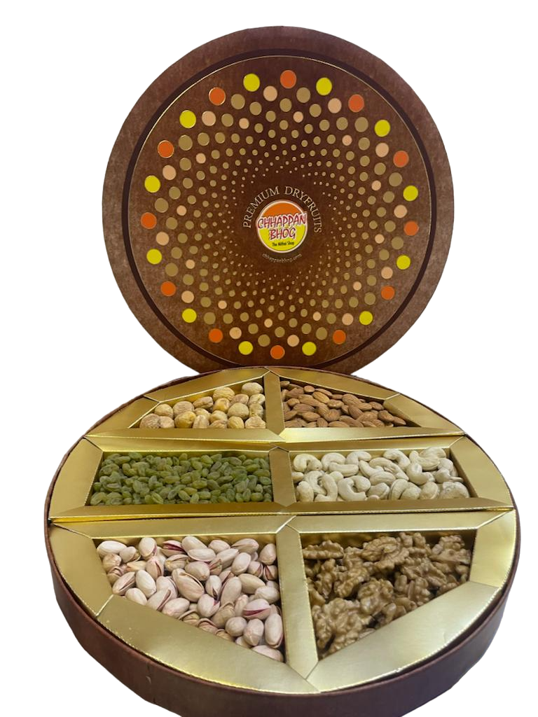 Big Round Dry Fruits Box ChhappanBhog