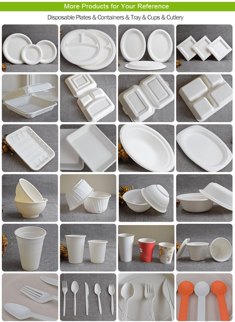 Simple Design Biodegradable Disposable Corn Starch Round Plate