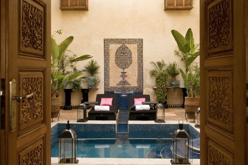 Stunning three bedroom Marrakech medina rental riad for sale with a